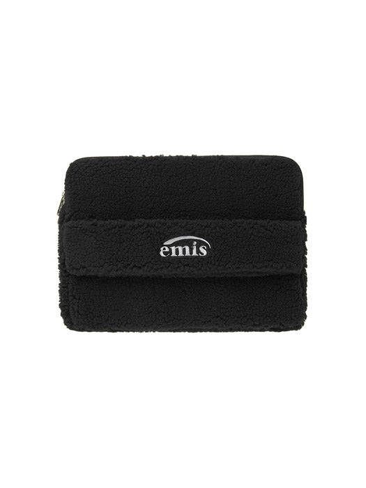 [emis] SHEARLING LAPTOP POUCH-BLACK