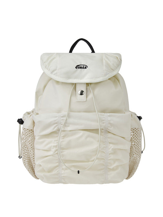 [emis] SHIRRING BACKPACK-IVORY