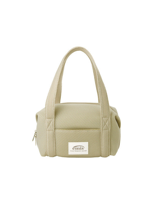 [emis] MESH MINI DUFFLE BAG-LIGHT BEIGE