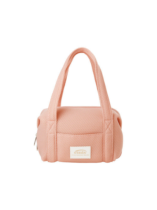 [emis] MESH MINI DUFFLE BAG-PEACH