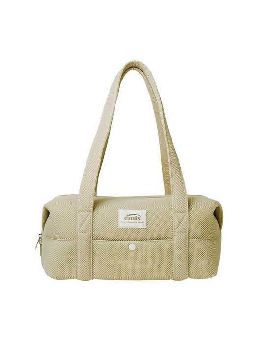 [emis] MESH MEDIUM DUFFLE BAG-LIGHT BEIGE