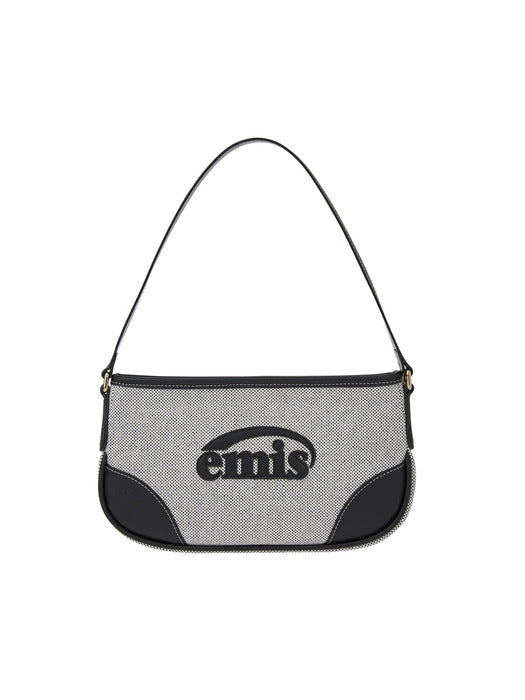 [emis] CANVAS LEATHER MINI BAG-BLACK