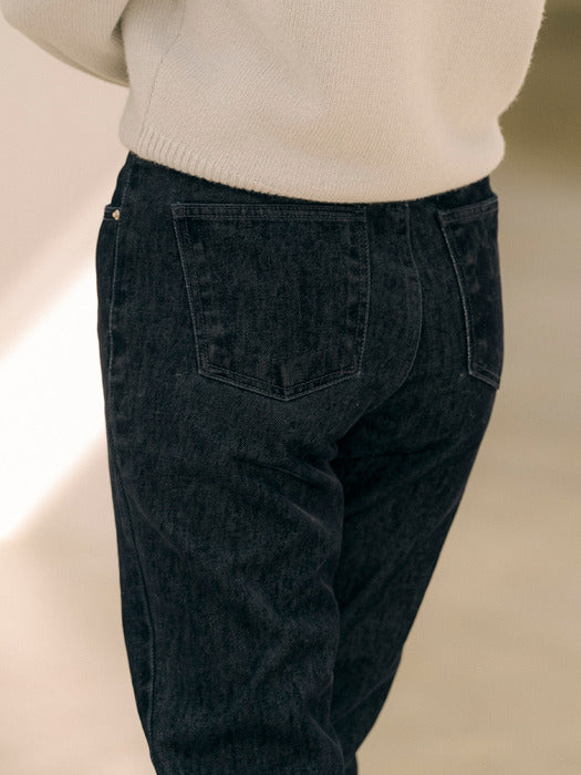 [TILLIDIE] Velvet soft denim pants_Navy