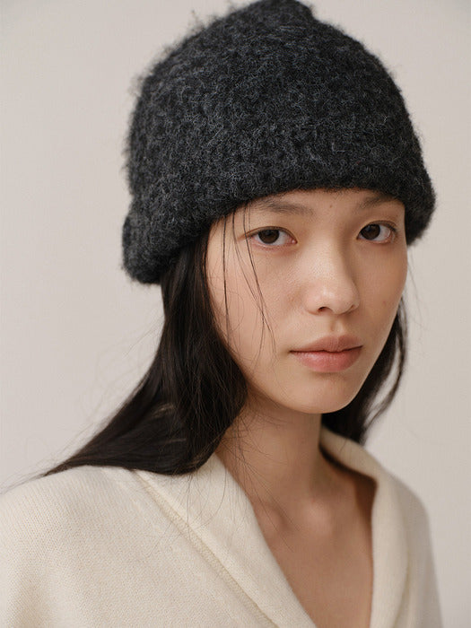 Kindersalmon Knit Beanie Charcoal