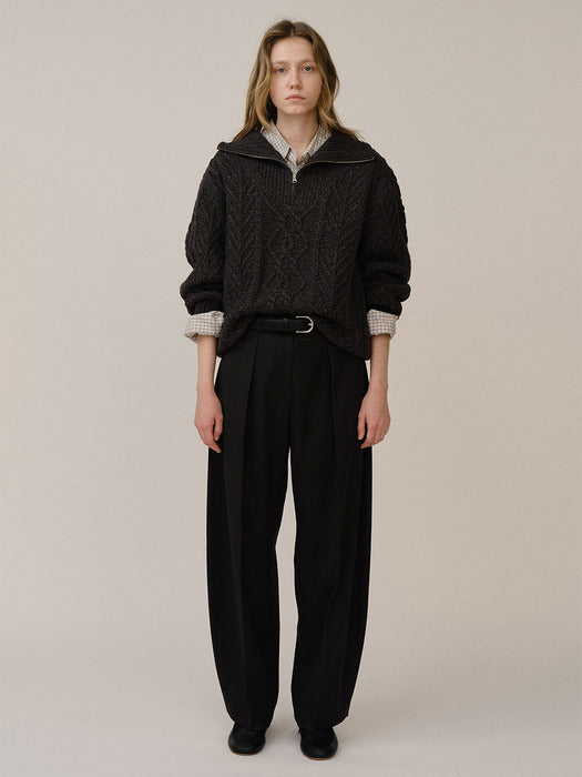 Kindersalmon Basic Leather Belt Black
