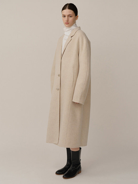 Kindersalmon Cocoon Handmade Coat Oatmeal
