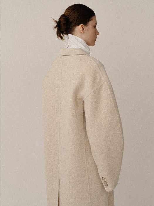 Kindersalmon Cocoon Handmade Coat Oatmeal
