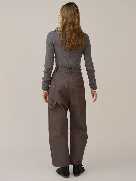 Kindersalmon Round Sweater Melange Gray