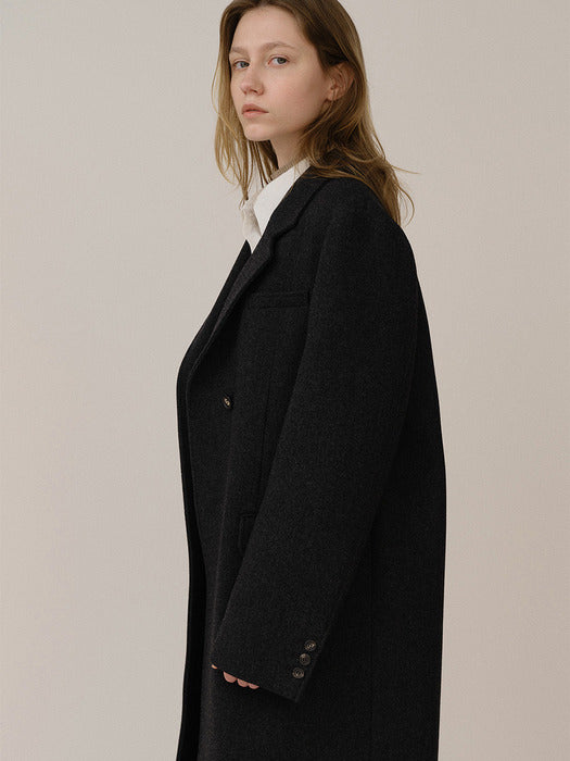 [Kindersalmon] Vannevar Coat Dark Chacoal