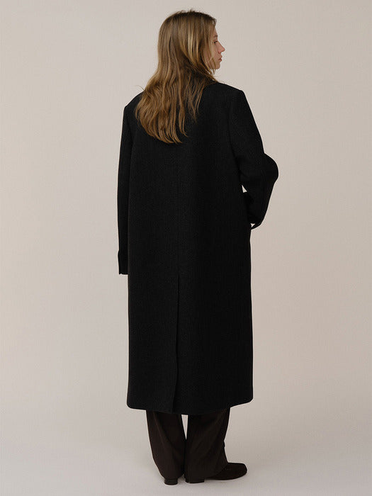 [Kindersalmon] Vannevar Coat Dark Chacoal