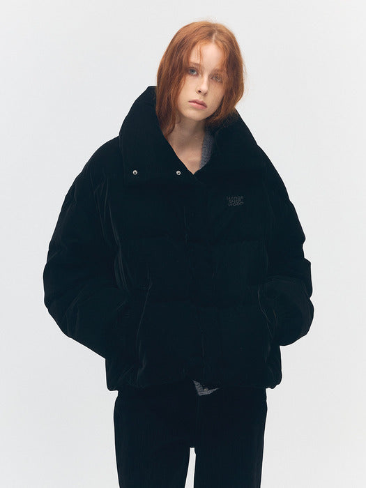 Margesherwood Velvet Down Jacket black