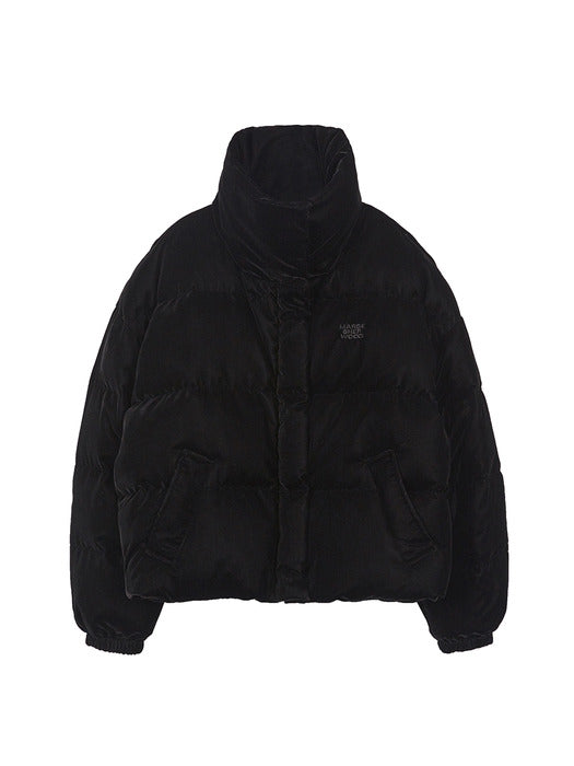 Margesherwood Velvet Down Jacket black
