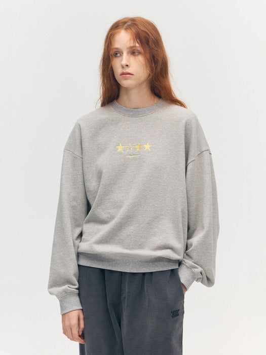 STAR LOGO SWEATSHIRT_melange grey