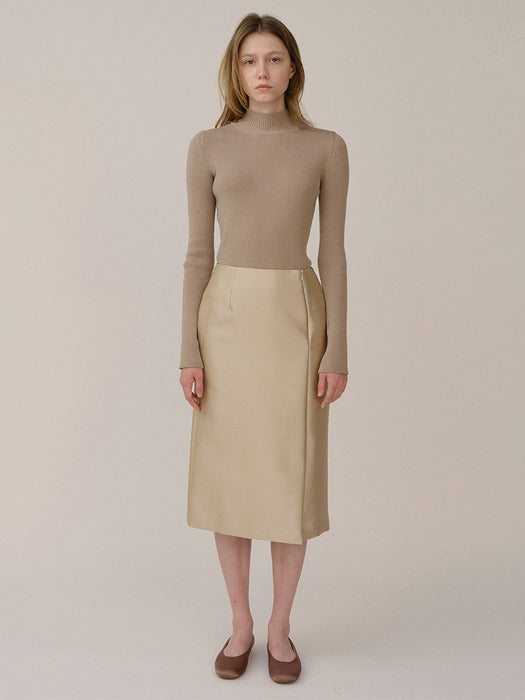 [Kindersalmon] Turtleneck Sand Beige