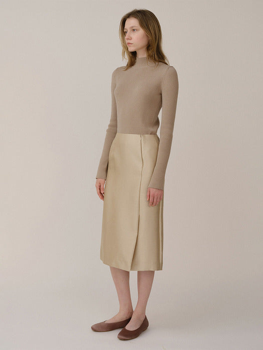 [Kindersalmon] Turtleneck Sand Beige