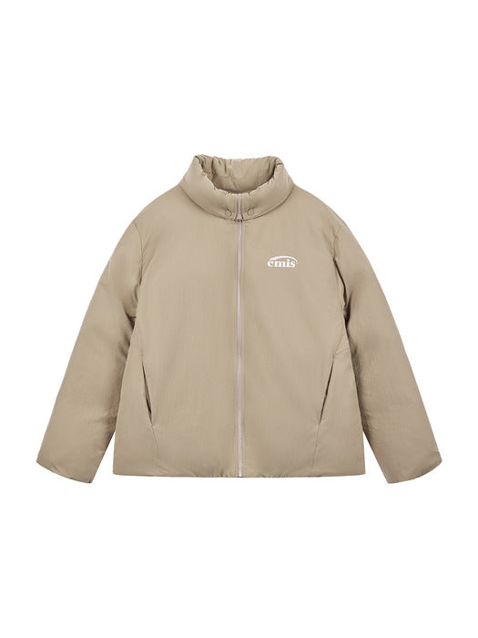[emis] FOLDING NECK DOWN JACKET-BEIGE