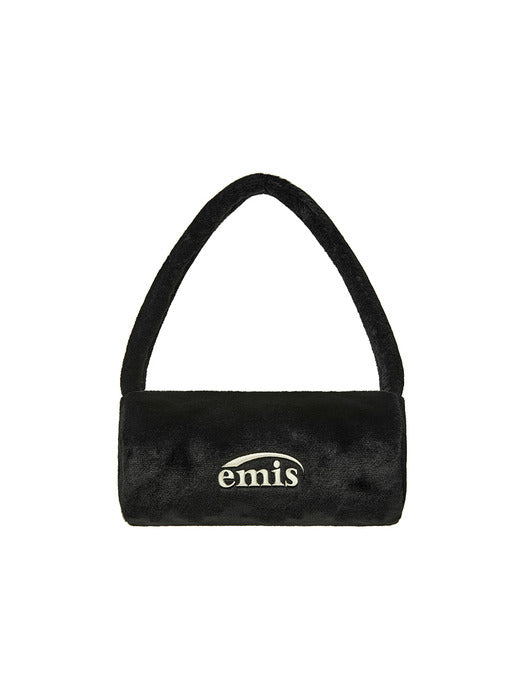 [emis] FUR CYLINDER BAG-BLACK
