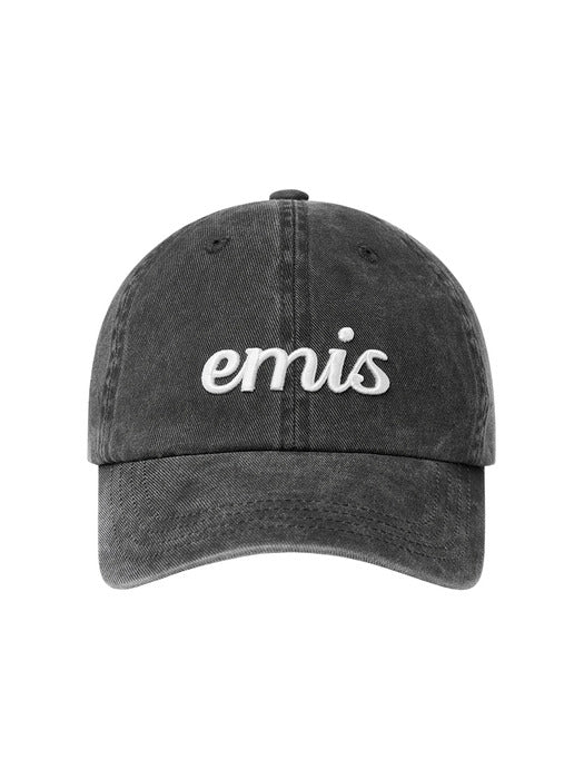 [emis] VINTAGE PIGMENT BALL CAP-BLACK