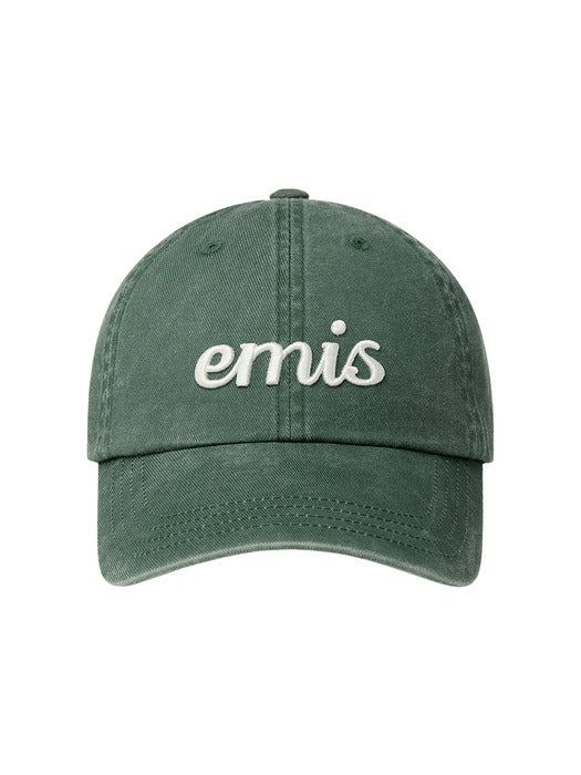 Emis Vintage Pigment Ball Cap-Green