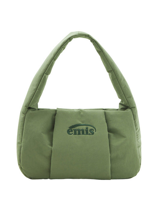 [emis] PADDED HOBO BAG-KHAKI