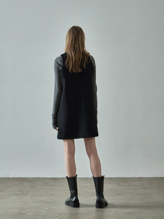 Classic Cashmere Mini Dress - Black