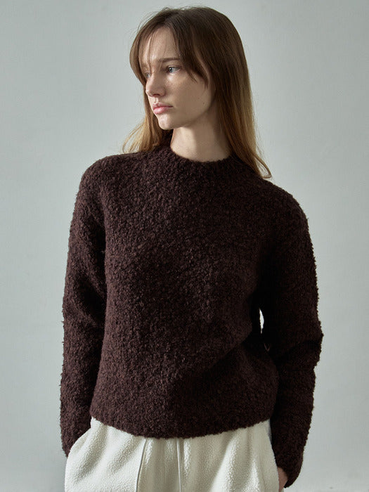 Essential Bouclé Knit_brown