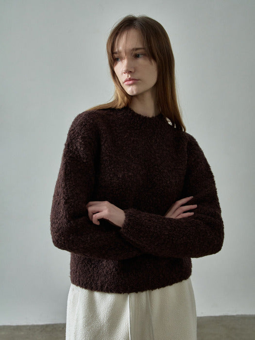 Essential Bouclé Knit_brown