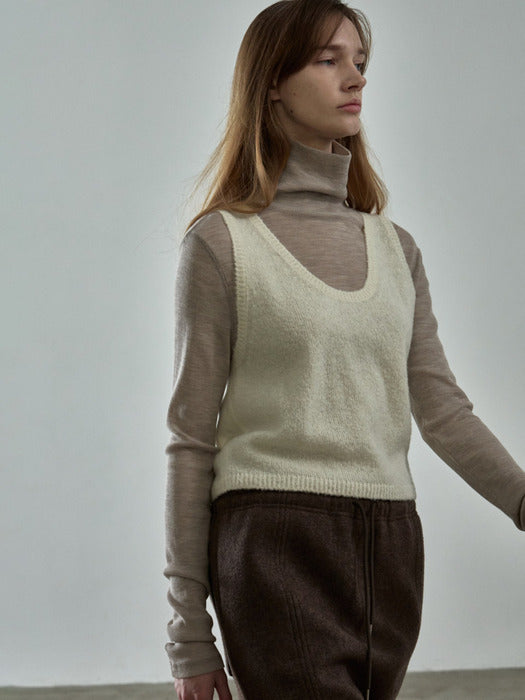 Bouclé Layered Knit_ivory