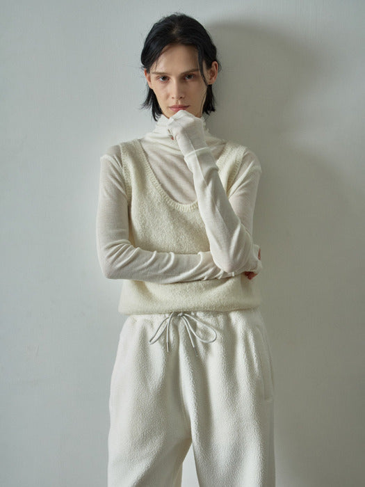 Bouclé Layered Knit_ivory
