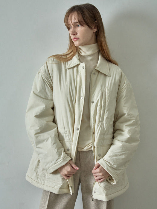 Utility Padded Jumper_ivory