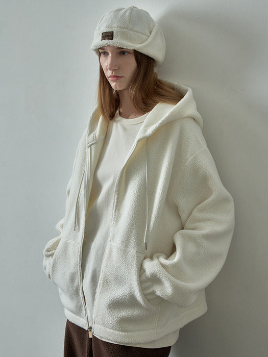 Polartec Zip-up Hoodie_ivory