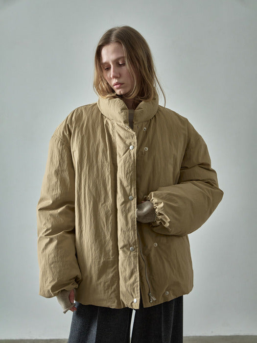 Volume Puffer Goose Down Padding_dust khaki