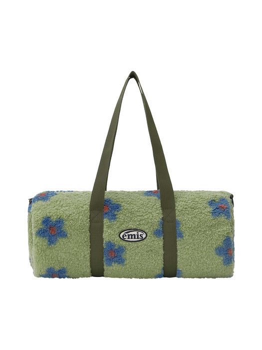 [emis] FLOWER BOUCLE CROSSED BODY BAG-GREEN