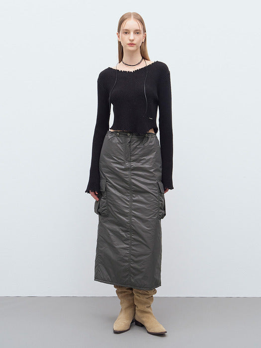 raive Padded Pocket Skirt in Charcoal VP4WS322-9E - View 2