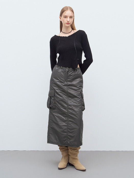 raive Padded Pocket Skirt in Charcoal VP4WS322-9E - View 3