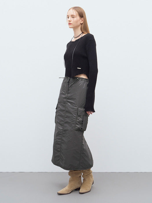 raive Padded Pocket Skirt in Charcoal VP4WS322-9E
