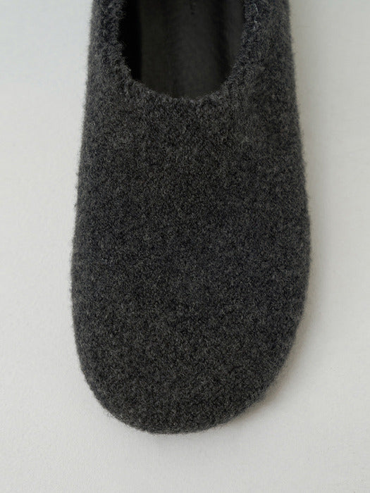 [moia] wool flat shoes (charcoal)