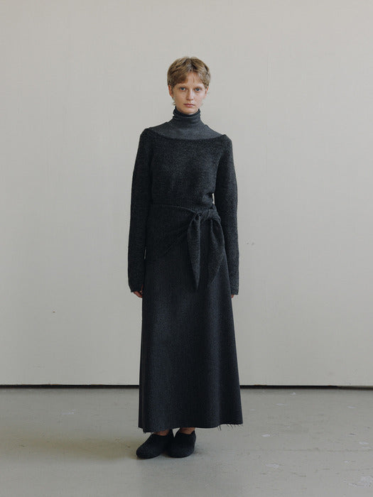 [moia] wool flat shoes (charcoal)