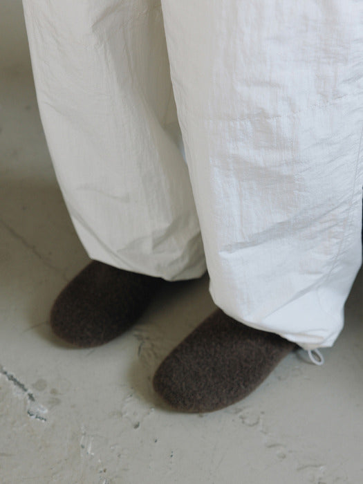 [moia] wool flat shoes (brown)