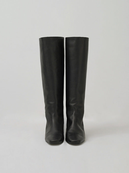 [moia] mid heel boots (black)