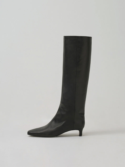 [moia] mid heel boots (black)