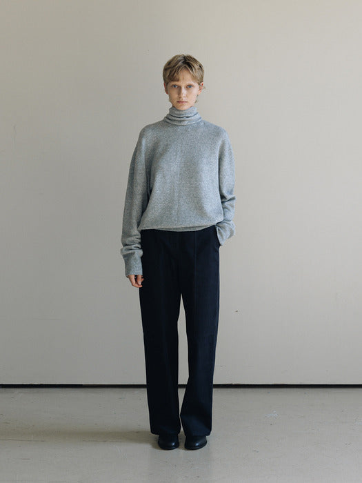 [moia] 2way muffler knit (melange gray)