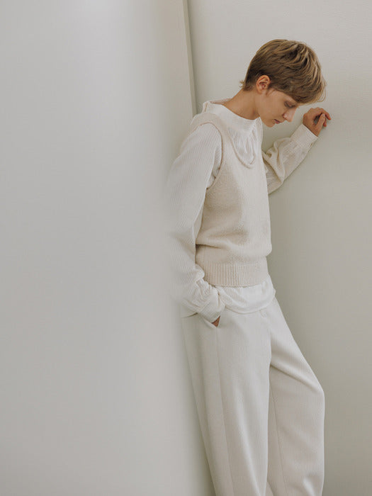 [moia] boucle vest (ivory)