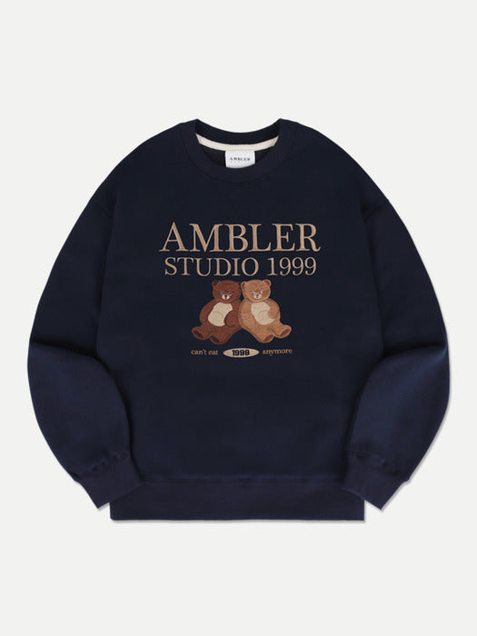 [ambler] Cheat day Sweatshirt AMM1220 (Navy)