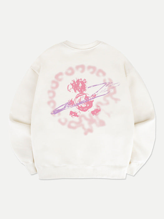 [ambler] Bear planet Sweatshirt AMM1223 (Ivory)
