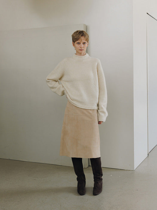 mock neck pullover (butter)