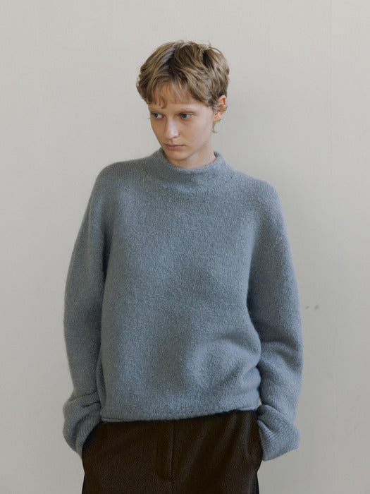 [moia] mock neck pullover (baby blue)