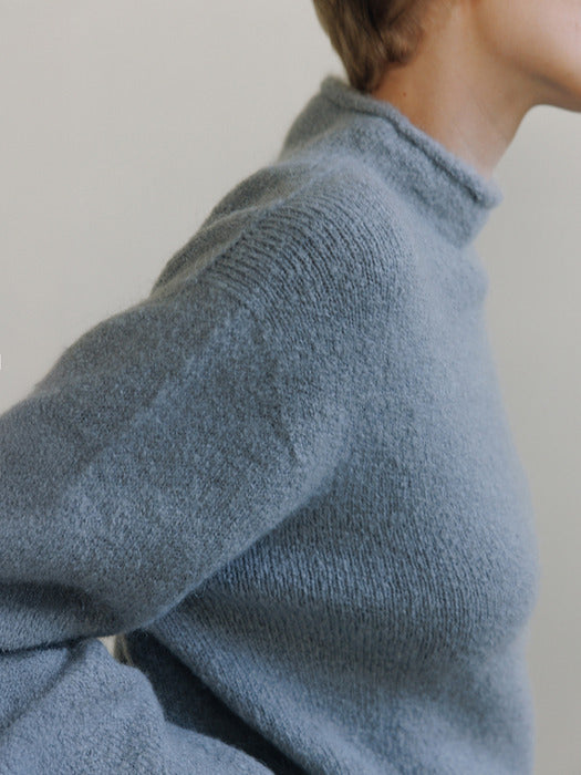 [moia] mock neck pullover (baby blue)