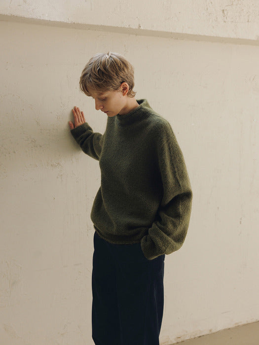 mock neck pullover (forest)