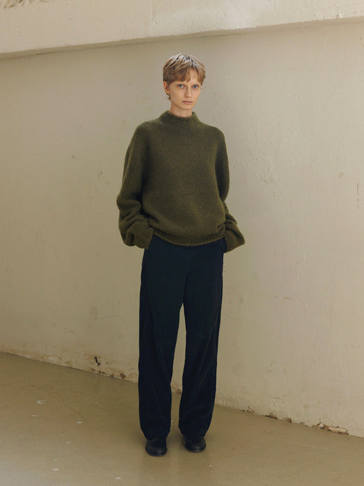 mock neck pullover (forest)